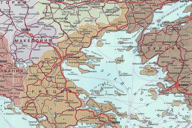 Карта греции для туристов на русском языке